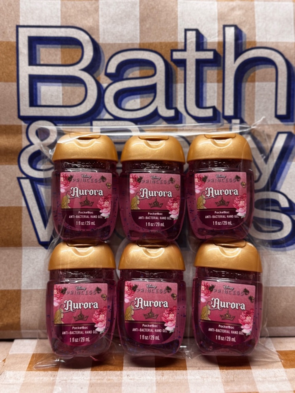 NEW B&BW x DISNEY PRINCESS (6) Aurora Antibacterial Hand Gel Pocketbac